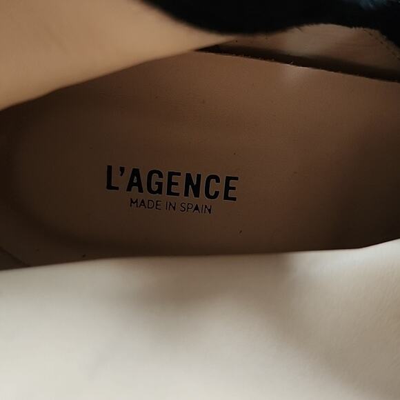 L'AGENCE ANGELIQUE MIDNIGHT LEATHER PLUSH BLACK SUEDE ANKLE BOOTS LADIES 40 NWOB - Picture 2 of 16